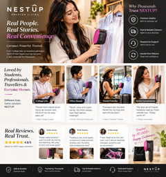 NESTUP 2-in-1 Portable Steam Iron & Garment Steamer