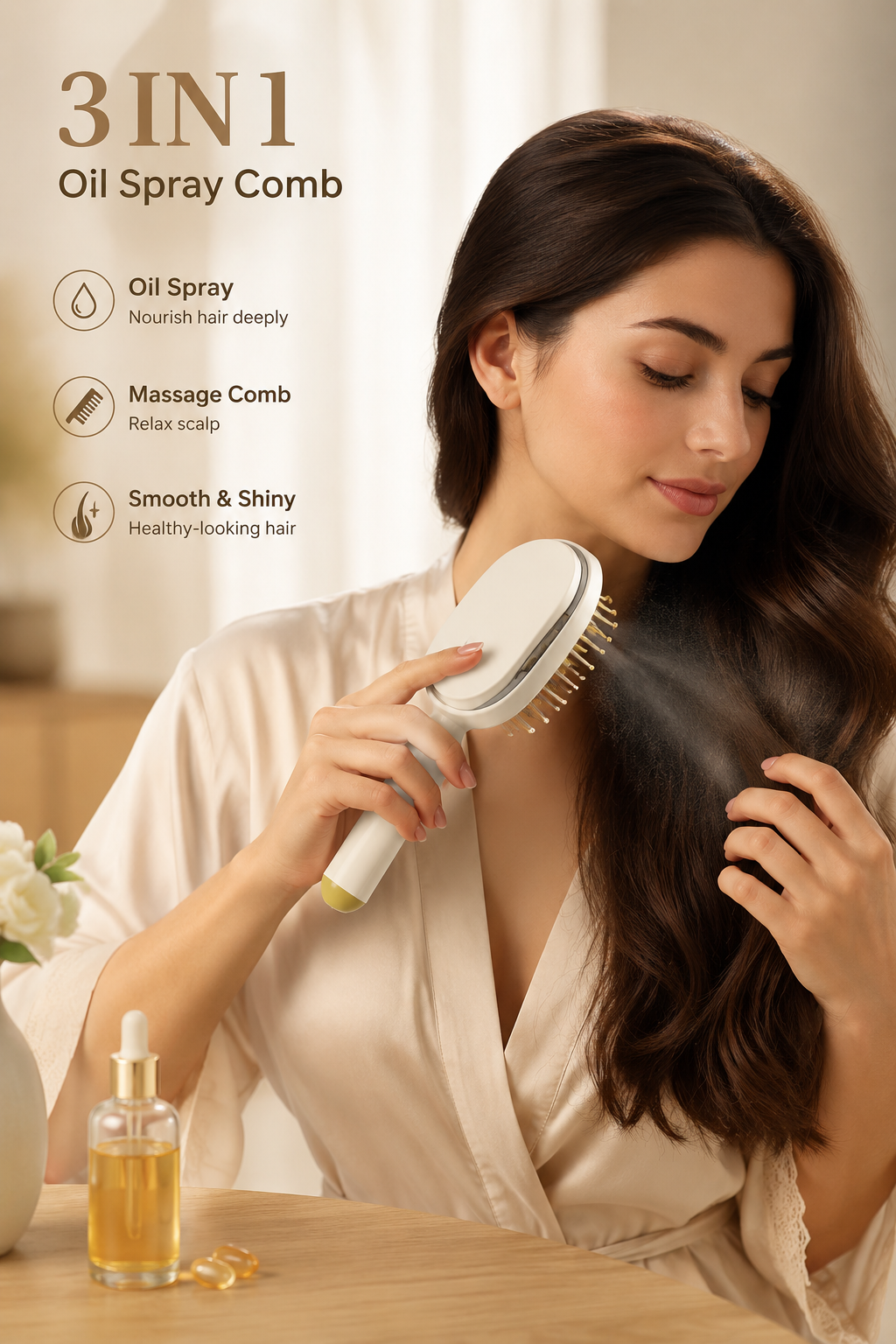 Hydraluxe™ Mist Massage Hair Brush