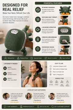 Nestup NeckEase massager packaging and included accessories
