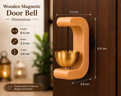 NESTUP™ Elegant Wooden Hanging Brass Diya – Premium Decorative Oil Lamp for Home & Festive Décor