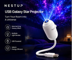 NESTUP Galaxy Star Projector – USB-Powered Ambient Night Light
