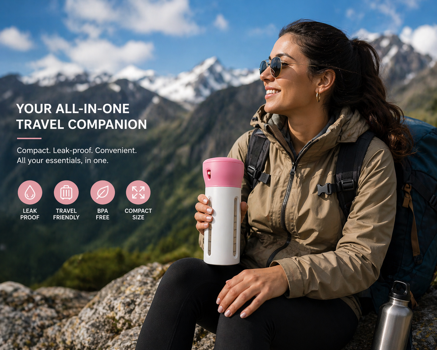 Stop Carrying 5 Bottles 😤 | 4-in-1 Travel Dispenser (Leak-Proof & Compact)”